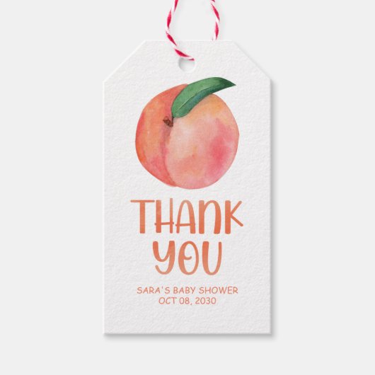 Sweet Little Peach Dank je label Cadeaulabel (Voorkant)