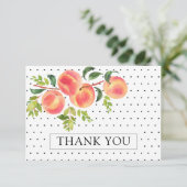 Sweet Little Peach Dank je wel briefkaart (Staand voorkant)