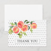 Sweet Little Peach Dank je wel briefkaart (Voorkant / Achterkant)