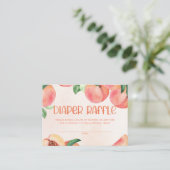 Sweet Little Peach Diaper Raffle Enclosure Card Informatiekaartje (Staand voorkant)