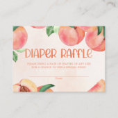 Sweet Little Peach Diaper Raffle Enclosure Card Informatiekaartje (Voorkant)