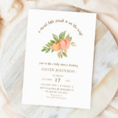 Sweet Little Peach Fruit Baby shower Kaart