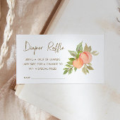 Sweet Little Peach Fruit Baby shower Luierkrabbel Informatiekaartje