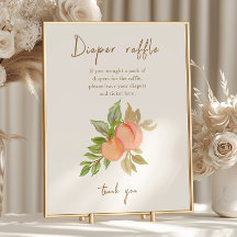 Sweet Little Peach Fruit Baby shower Luierkrabbel