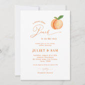 Sweet Little Peach Genderneutraal Baby shower Kaart (Voorkant)