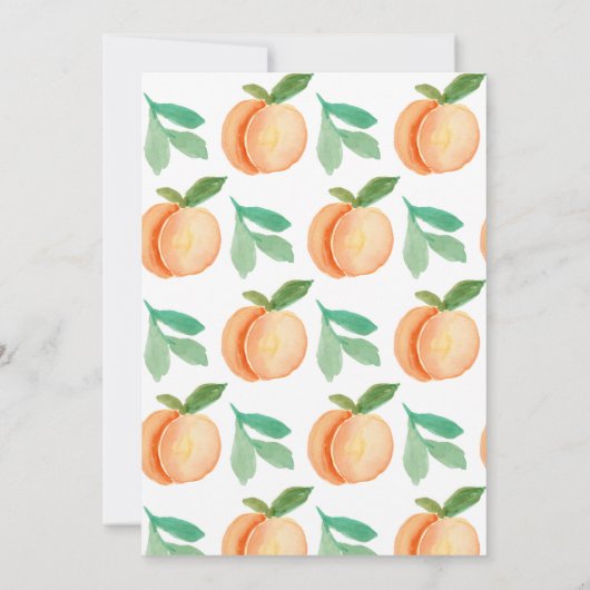 Sweet Little Peach Genderneutraal Baby shower Kaart (Achterkant)