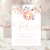 Sweet Little Peach Girl Baby shower Kaart