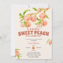 Sweet Little Peach Girl Baby shower op maat Kaart