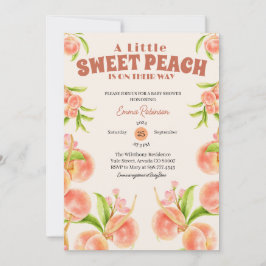 Sweet Little Peach Girl Baby shower op maat Kaart