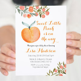 Sweet Little Peach is onderweg naar het Baby showe Kaart