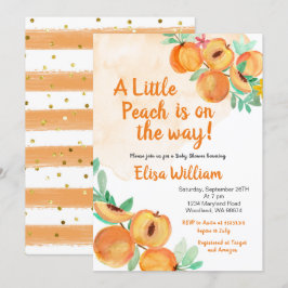 Sweet Little Peach is op Way Baby shower Kaart