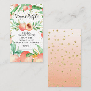 Sweet Little Peach Luier Raffle Ticket Informatiekaartje