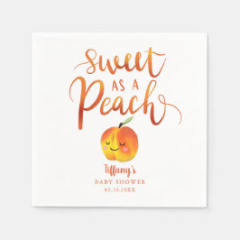 Sweet Little Peach Meisjes Zomer Baby shower Servet