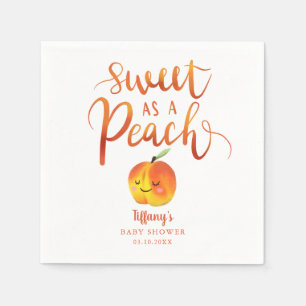 Sweet Little Peach Meisjes Zomer Baby shower Servet