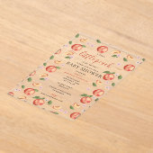 Sweet Little Peach on the Way Baby shower Acryl Uitnodigingen (Laagn)