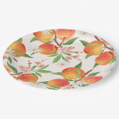 Sweet  Little Peach On The Way Baby Shower Papieren Bordje (Gekanteld)