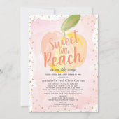 Sweet Little Peach Pink Baby shower per post Kaart (Voorkant)