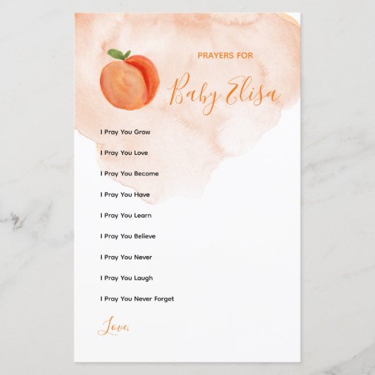 Sweet Little Peach Prayers voor Baby Game (Voorkant)