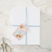 Sweet Little Peach Stripes Girl Birthday Cadeaulabel (Met Touw)
