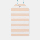 Sweet Little Peach Stripes Girl Birthday Cadeaulabel (Achterkant)