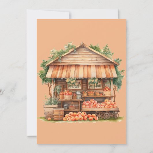 Sweet Little Peach Summer Baby shower Kaart (Achterkant)