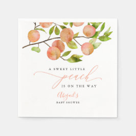 Sweet Little Peach Summer Baby shower servetten