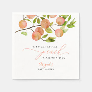 Sweet Little Peach Summer Baby shower servetten
