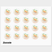 Sweet Little Peaches Het is Twins Favor Sticker (Vel)