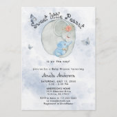 Sweet Little Peanut Cute Elephant Baby Boy Shower Kaart (Voorkant)