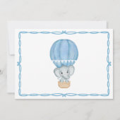 Sweet Little Peanut Elephant Baby Boy Shower Kaart (Achterkant)