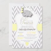 Sweet Little Peanut Elephant Baby shower 🐘 Kaart (Voorkant)