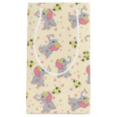 Sweet Little Peanut Elephant Waterverf Floral Klein Cadeauzakje (Voorkant)