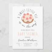 Sweet Little Pie Handgeschreven Meisjes Baby showe Kaart (Voorkant)