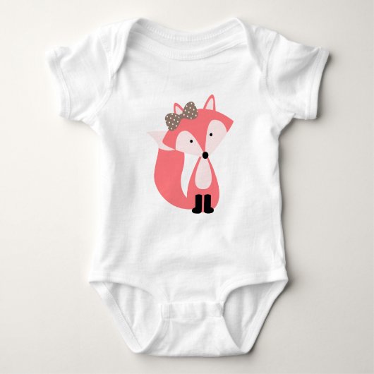 Sweet Little Pink Fox Romper (Voorkant)