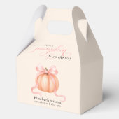 Sweet Little pompoen roze boog is op de weg Bedankdoosjes (Voorkant)