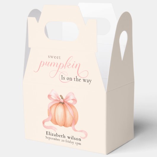 Sweet Little pompoen roze boog is op de weg Bedankdoosjes (Open)