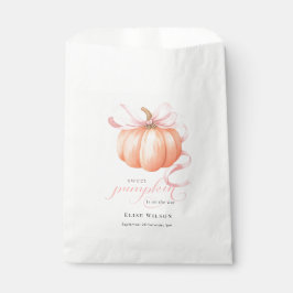 Sweet Little pompoen roze boog is op de weg Bedankzakje