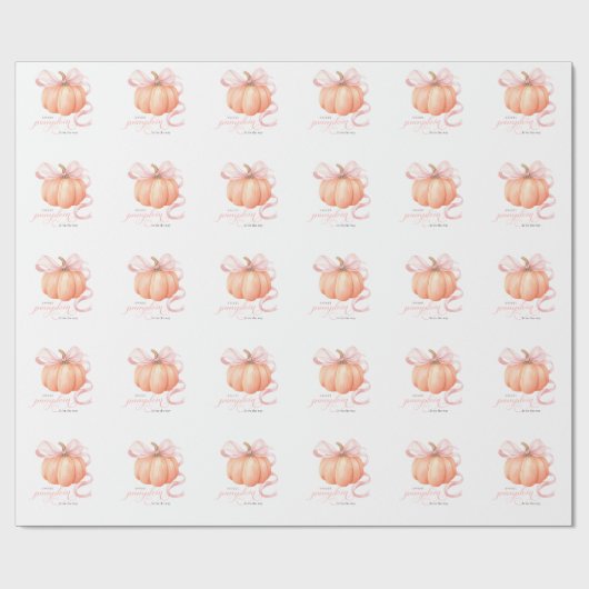 Sweet Little pompoen roze boog is op de weg Cadeaupapier (Vlak)