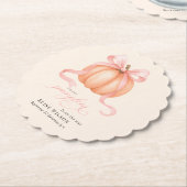 Sweet Little pompoen roze boog is op de weg Kartonnen Onderzetters (Gekanteld)