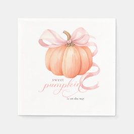 Sweet Little pompoen roze boog is op de weg Servet