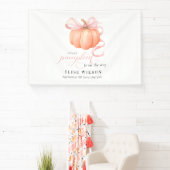 Sweet Little pompoen roze boog is op de weg Spandoek (Insitu)