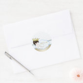 Sweet Little Prince Baby shower Ronde Sticker (Envelop)