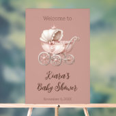 Sweet Little Princess Baby shower gepersonaliseerd Acryl Bord (Neutraal)