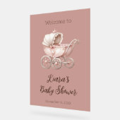 Sweet Little Princess Baby shower gepersonaliseerd Acryl Bord (Hoek)