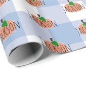 Sweet Little Pumpkin Baby Boy Wrapping Paper Cadeaupapier (Rol Hoek)