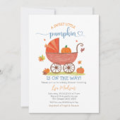 Sweet Little Pumpkin Baby Carriage Baby shower Kaart (Voorkant)