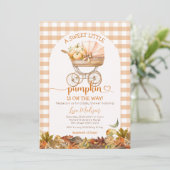 Sweet Little Pumpkin Baby Carriage Baby shower Kaart (Staand voorkant)