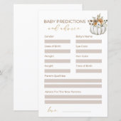 Sweet Little Pumpkin Baby shower advies Kaart (Voorkant / Achterkant)