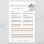 Sweet Little Pumpkin Baby shower advies Kaart (Voorkant)