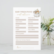 Sweet Little Pumpkin Baby shower advies Kaart